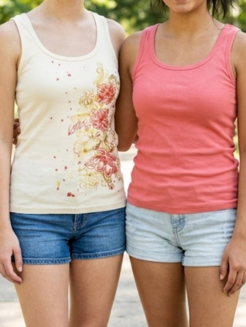 Faded Glory Pink and Peach Scoop Neck Tank Top Bundle